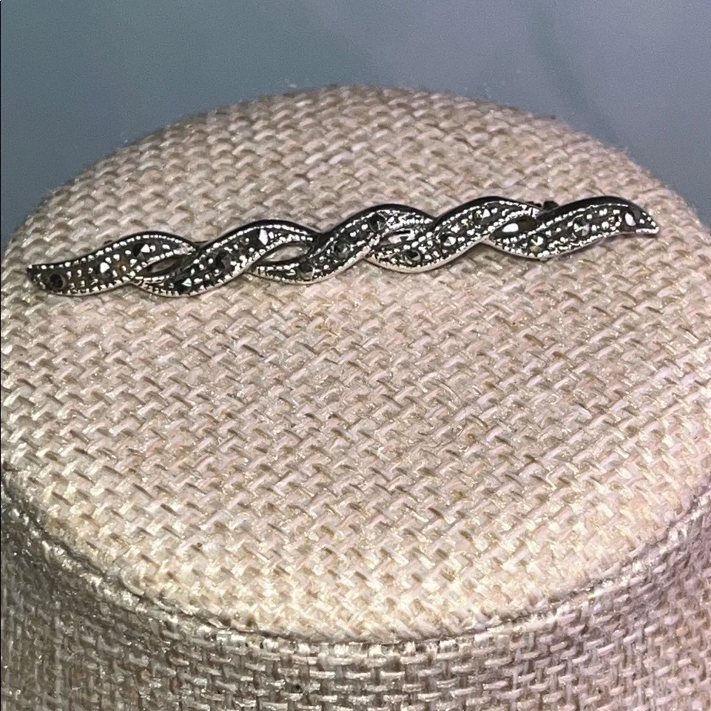 Silver & Marcasite Brooch 925